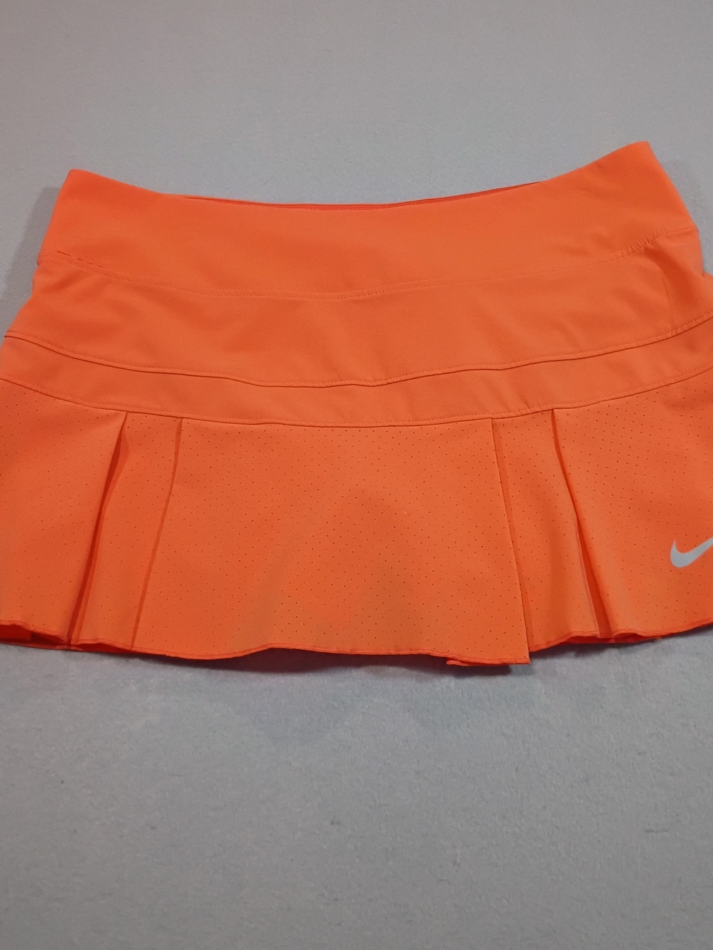 Nike DriFit Orange Athletic Pleated Tennis Skirt M